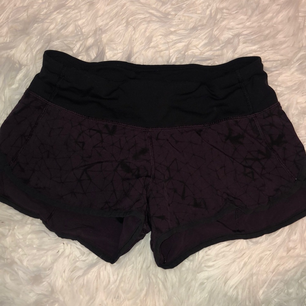 lululemon maroon speed up short